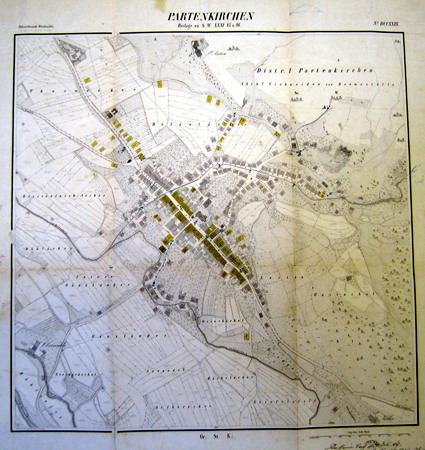 Ortsplan von Partenkirchen (1856)