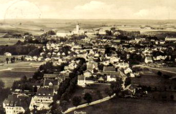 Ansicht des Marktes Dorfen bei Erding - um 1930